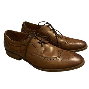Aldo Oxford Brown Leather Dress Shoes Men’s Size 7.5